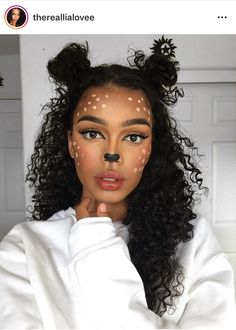 Deer Costume Women, Wash Out Hair Dye, Halloween Hair Ideas, Halloween Hairstyles, Animal Makeup, Pumpkin Halloween Costume