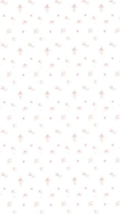 a white background with small pink flowers on the bottom right corner and light pink dots in the middle