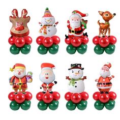 christmas inflatable decorations including santa, snowman and reindeer