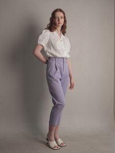 Editor's NotesThese pants are made of polyester. It has pin-tuck detail which makes the pants more stylish. The slacks have a basic and minimal design. You can style it with various tops to create a casual summer outfit. - Feminine mood slacks pants - Classic design and a must-have item- Comfortable fit and easy to coordinate   Measurements(in.)Size (S/M)- Waist: 25.59 in. / 27.16 in. - Hip: 35.43 in. / 37 in. - Total Length: 35.43 in. / 36.22 in. Model info: Height 5' 74, Wearing Size: 55, Small, and One size  Composition & Care- Shell: 100% Polyester - Dry clean   Designer- by We’Dee Spring Business Casual Office Bottoms, Spring Office Lady Business Casual Bottoms, Spring Office Lady Bottoms For Business Casual, Solid Bottoms For Office Wear In Spring, Solid Color Bottoms For Office Wear In Spring, Solid Color Spring Office Wear Bottoms, Spring Office Lady Bottoms For Office Wear, Spring Office Wear Pants In Solid Color, Spring Office Wear Solid Pants