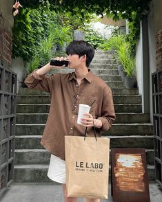 Korean College Outfits Men, Outfit Cowok Korea, Korean Summer Outfit, Outfit Ideas For Guys, Boyfriend Fits, Fashion Style Guide, Outfit Male