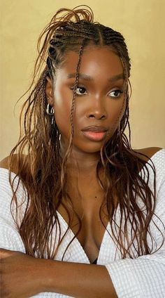 Braids Hairstyles Pictures, Cute Box Braids Hairstyles, Fulani Braids, New Hairstyle, Natural Hair Braids, African Braids Hairstyles, Goddess Braids