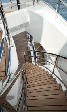 stairs leading to the upper deck of a boat