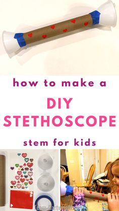 Diy Stethoscope, Fun Anatomy, Science Activity For Kids, Stem Activities Preschool, Human Body Activities, Steam Activity, Preschool Stem, Toilet Paper Tube, Busy Boards For Toddlers