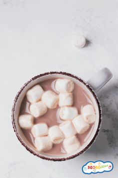 hot chocolate with marshmallows in a mug