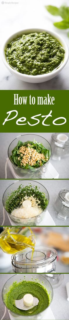 how to make pesto in glass bowls