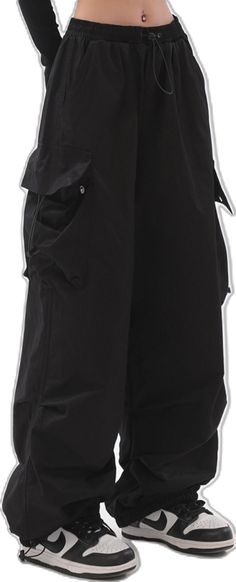 Functional High Waist Black Bottoms, Black Urban Pants With Pockets, Urban Streetwear Bottoms With Functional Pockets, Black Urban Pants With Functional Pockets, Functional Black Cargo Style Pants, Black Urban Cargo Pants With Functional Pockets, Black Cargo Pants With Functional Pockets For Streetwear, Functional Black Cargo Pants, Urban Bottoms With Functional Pockets For Streetwear