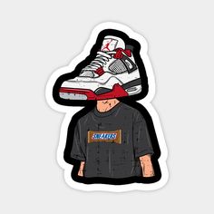 A Sneakerhead, quite literally. -- Choose from our vast selection of magnets to match with your desired size to make the perfect custom magnet. Pick your favorite: Movies, TV Shows, Art, and so much more! Available in two sizes. Perfect to decorate your fridge, locker, or any magnetic surface with. Minnie Mouse Cricut Ideas, Shoe Logo Ideas, Streetwear Fashion Men, Graphic Rug, Boys Sticker, Sticker Template, Motorcycle Stickers, Phone Stickers, Shirt Print Design