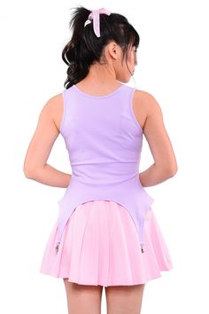 This stretchy, comfortable top is about to become the star of your wardrobe! Its flattering underbust seams and star-shaped garter detail makes it an extremely versatile piece to dress up or down. 100% cotton Dark hair model is wearing a size XS and is 5'Rainbow hair model wearing a size L and is 5'7" Part of our My Violet Originals. Designed by us and made by our reputable production partner in China. Dark Hair Model, Purple Cotton Kawaii Top, Hair Model, Twinkle Star, Halloween News, Comfortable Tops, Rainbow Hair, Model Hair, Star Shape