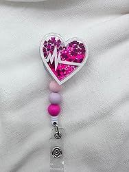 3 Pieces Interchangeable Nurse Badge Reel, Badge Reel Nursing, Valentines Badge Reel, Cute Badge Reel, Funny Badge Reel, Retractable, Holders for Nurse Badge Accessories 3 Pieces Interchangeable Nurse Badge Reel: For use with nurse badge accessories, this pack of three badge reels come in a variety of colors and each features a retractable cord.