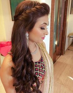 Indian Wedding Hairstyles, Open Hairstyles, Long Hair Wedding Styles, Indian Bridal Hairstyles, Bollywood Wedding