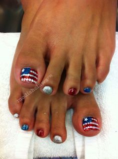 July Outfits, Holiday Nail Designs, Pedicure Designs, Nails And Toes, Toe Nail Designs