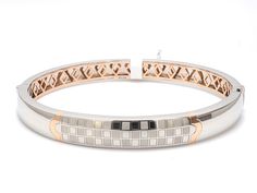 Platinum Bangles & Bracelets by Jewelove Rose Gold & Platinum Bracelet for Men     Metal : Platinum & 18K Rose Gold      Platinum Purity : 95%     Gold Purity : 18K      Purity Mark : Pt 950 & 18K      Width : 9mm     Estimated Platinum Weight : 38.560  grams (     Pt 33.250g + Gold 5.310g)     Certificate of Authenticity : Platinum Guild International Platinum Bracelets For Men, Mens Bracelet Gold Jewelry, Man Gold Bracelet Design, Gents Bracelet, Antique Gold Bracelet, Platinum Jewellery, Mens Diamond Bracelet, Mens Jewellery, Platinum Bracelet