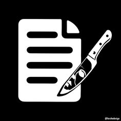 a pen and paper icon on a black background