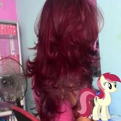 Purple Hair Red Highlights, Fitted V-neck Backless Dress For Summer, Fitted Casual Backless V-neck Dress, Summer V-neck Backless Dress, Mlp Inspired Hair, Casual V-neck Backless Summer Dress, Colorful Hair Dye Ideas, Highlights Red Hair, Red And Purple Hair