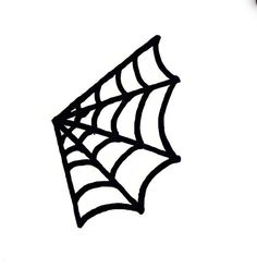 a black and white drawing of a spider web on a white background with the word halloween written below it