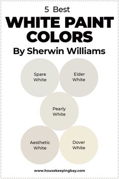 the 5 best white paint colors by sherylin williams