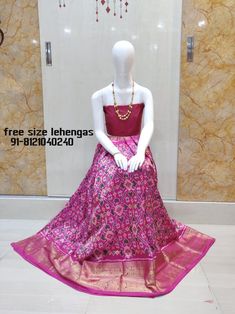 For exclusive #pochampally #ikkat and pure #ikat #pochampally #ikkatlehengas #ikatAdultLehengas  To contact through WhatsApp directely click on below link  https://api.whatsapp.com/send?phone=918121040240  https://www.facebook.com/Ikkat-Wholesale-Bazzar-2150511831686138/ Suitable For ADULTS Measurements:-- Body............................ ....2.9Meters Blouse..............................90cms Height of the lehenga.....46inches    . . . . . .  #pochampallysares  #pochampallyikkat #pochampallyikk Lehenga Blouse