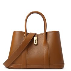 PRICES MAY VARY. MATERIAL:100% full grain pebble cowhide leather, soft cotton lining, gold tone hardware. SIZE: 12L*7.7H*5.5W inch, handle drop: 4.5 inch,weight: about 0.65kg. Structure: simple tote bag, leather belt with metal hook in the opening, one individual pouch bag and one inner zipper pocket,come with one detachable but CAN NOT ADJUSTABLE wide leather strap. Stylish leather tote purse: medium leather tote bag,can be use as for top handle tote, leather shoulder purse or crossbody. Guaran Fall Purses 2024, Old Money Purse, Casual Work Bag, Purses 2024, Fall Purses, Simple Tote Bag, Simple Purse, Brown Leather Tote Bag, Simple Tote