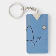 Medical Scrubs Nurse Doctor Blue Custom Acrylic Keychain, Adult Unisex, Size: Large, Pale Blue / Steel Blue Pattern: graphic. Blue Rectangular Keychain For Gifts, Rectangular Blue Keychain For Gifts, Customizable Rectangular Keychains For Personalized Gifts, Customizable Rectangular Keychain For Personalized Gift, Customizable Blue Keychains For Personal Use, Customizable Blue Keychains, Medical Keychain, Doctor Keychain, Nurse Keychain