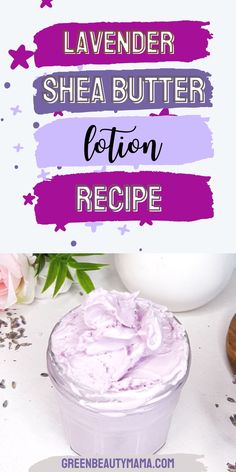 Homemade Shea Butter Lotion with Lavender Diy Shea Butter, How To Make Lotion Diy, How To Make Lotion, Shea Butter Lotion Recipe, Diy Lotion Recipe, Body Oil Diy, Whipped Lotion