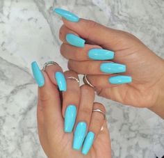 Turquoise Nails, Blue Nail, Neon Nails, Dream Nails, Fire Nails