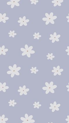 a blue and white flower pattern with small flowers on the bottom half of the image