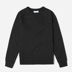 Where classic meets comfort. This staple sweatshirt has raglan sleeves and is made in durable tightly spun 12 oz french terry cotton with a dry hand that will soften with wear. It's made to last the long haul and look good doing it. Women's Unisex French Terry Crew Neck Sweater by Everlane in Washed Black Modern Oversized Crew Neck Sweater, Oversized Sweatshirt For Workwear, Oversized Modern Crew Neck Sweater, Modern Relaxed Fit Crew Neck Sweater, Modern Crew Neck Sweater For Everyday, Modern Crew Neck Sweater Relaxed Fit, Modern Crew Neck Sweater With Relaxed Fit, Classic Relaxed Fit Sweatshirt, Classic Crew Neck Sweatshirt For Everyday