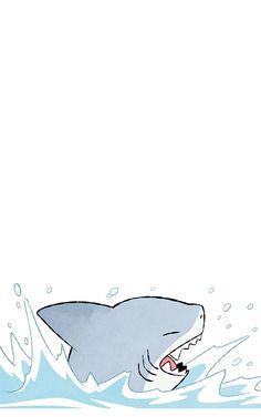 a drawing of a shark swimming in the water