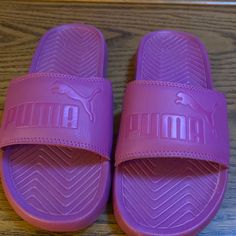 Never Worn Puma Shoes Women, Puma Slides, Puma Shoes, Pumas Shoes, Shoes Woman, Color Purple, Slides, Size 7, Women Shoes