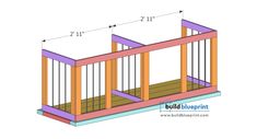 the front and back sides of a building with measurements for each side, including the bottom half