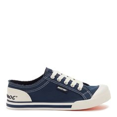 Jazzin Navy Canvas Women's Sneaker – Rocket Dog®    Jazzin is the Rocket Dog flagship sneaker! Coming in classic navy plain canvas fabric, this is a wardrobe essential that can be worn with anything! It has a rubber sole with a soft cotton lining and footbed providing maximum comfort.        Vulcanized Lace-Up Casual Sneaker      Soft Cotton Lining and Footbed      Rubber Sole      2.05 Lb Pumps Outfit, Canvas Sneakers Womens, Knee High Boots Winter, Trending Womens Shoes, Plain Canvas, Rocket Dog, Hot Shoes, New Sneakers, Boots Knee