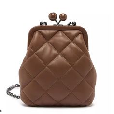 I Purchased This Bag In The Max Mara Store In Spain Last Year And Used It Only Once. Dust Bag And Original Tags Included. Resin Ball, Max Mara Weekend, Weekend Max Mara, Leather Detail, Diamond Quilt, Quilted Leather, Online Bags, Nappa Leather, Max Mara