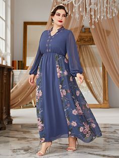 Muslimah Fashion Casual, Modest Evening Dress, Simple Kurti Designs, Long Dress Design, Beautiful Maxi Dresses, Casual Shirt Women, Floral Geometric