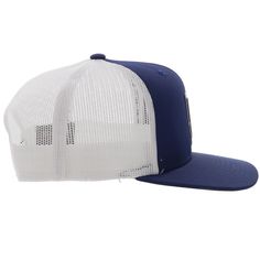 White/Navy Patch 6-Panel OSFA Odessa Fabric High-Profile Hybrid Bill Navy Hats, Western Store, White Hat, Odessa, Navy White, Bronx, Navy And White, Navy, Hats