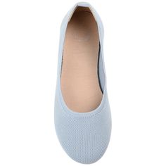 The Jersie flats by Journee Collection are the perfect basic shoe for everyday wear. With a tab at the heel and a classic round toe, these flats are both simple and stylish. They also feature a 4 mm Tru Comfort Foam™ insole and a wide-width footbed for all-day support, while the knit fabric uppers offer breathability. The flexible sole and soft fabric make them foldable for easy storage. Cutest Shoes, Foldable Flats, Basic Shoes, Slip On Flats, Blue Flats, Journee Collection, Easy Storage, Fashion Flats, Cute Shoes