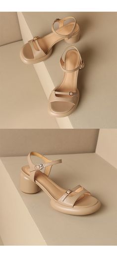 Platforms Sandals, Block Heel Platform Sandals, Platform Block Heels, Platform Sandals Heels, Leather Items, Platform Sandals, Women's Shoes Sandals, Block Heels, Open Toe