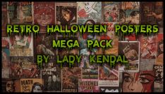 retro halloween posters mega pack by lady kendal