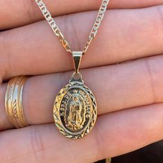 Product Details Material: 14k Gold Filled Metal Purity: 14k Chain Size: 20" Inches Chain Thickness: 2.8mm Pendant Size: 22x14mm Chain Style: Valentino Link Gender: Female Clasp Type: Lobster Claw Age Group: Adults Condition: 100% Brand New Our Lady Of Virgen De Gold Our Lady Of Silver Sterling Silver Virgin Mary Cayholics Gifts Jewel Jewels Jewellry Mary Womens Women Vintage Gold Filled Mens Fashion Style Stylish Everyday Wear Gold Filled Guadalupe Necklace Guadalupe Pendant Guadalupe Jewelry Wo Catholic Jewelry Necklace, Guadalupe Necklace, Mens Fashion Style, Chain Diamond, Catholic Jewelry, Vintage Style Jewellery, Antique Pink, Engagement Bands, Pink Gifts