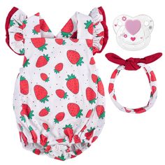 PRICES MAY VARY. SWEET STRAWBERRIES DOll ClOTHES: The sweet strawberries pattern on these reborn doll clothes is sure to capture the hearts of children and adults alike. The bright and colorful design is eyecatching and adds a playful touch to any babydoll's wardrobe. It's important to ensure that the pattern is printed using safe and non toxic materials that won't fade or peel overtime. FORMAL YET FUN: The baby doll clothes set included headscarf adds a touch of formality to these baby doll clo Mira Core, Baby Doll Outfits, Fake Baby Dolls, Watermelon Outfit, Baby Alive Doll Clothes, Baby Doll Set, Bday Wishlist, Baby Doll Clothes Patterns, Fake Baby