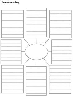 a blank diagram with five sections and four lines in the middle, on top of each other