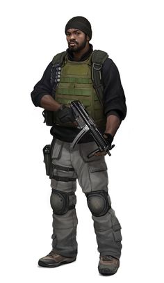 Massive Black Apocalypse Survivor Character Design, Apocalyptic Male Character, Cyberpunk Bodyguard, Apocalypse Character Design, Urban Soldier, Zombie Survivor, D20 Modern, Apocalypse Survivor, Apocalypse Character