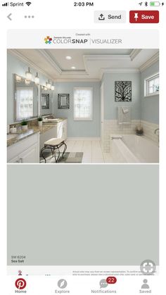 an image of a bathroom that is being displayed on the app store's website