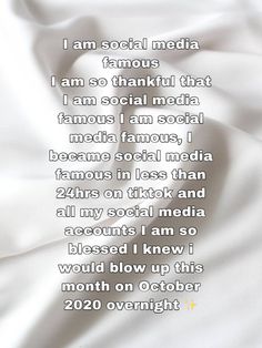 an image of a white sheet with the words i am social media, i am so thank that i am social media