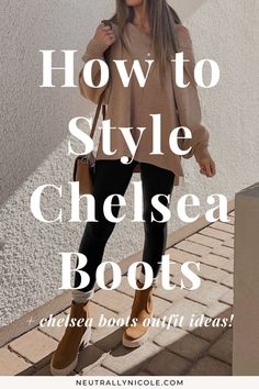 Chelsea Boots Outfits for Fall and Winter Styling Boots For Work, Winter Chunky Boots Outfit, Chelsea Boots Outfit Fall 2024, Faux Leather Leggings With Chelsea Boots, Chelsea Boots And Jeans Women, How To Style Jeans And Boots, Black Lug Chelsea Boots Outfit, Black Jeans Chelsea Boots Outfit, Jean And Boots Outfit Winter