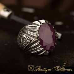 Raw Collection Hand Engraver Ruby Ring Luxury Oval Engraved Carved Ring, Luxury Oval Carved Rings, Luxury Engraved Ruby Ring, Luxury Engraved Oval Ruby Ring, Luxury Carved Sterling Silver Engraved Ring, Luxury Silver Oval Ruby Ring, Artisan Engraved Rings For Formal Occasions, Engraved Round Ruby Ring Luxury Style, Artisan Oval Engraved Ring For Anniversary