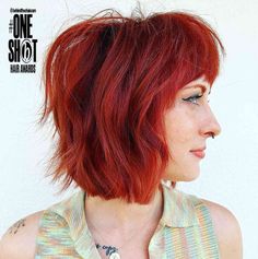 Sassy Haircuts For Women, Red Hair Cuts, Short Hair Red, Medium Red Hair, Hair Color Ideas Trending, Red Bob Hair, Red Hair Color Ideas, Red Blonde Hair, Short Sassy Haircuts