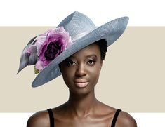 GENTLE UPSWEEP HAT - Silver Grey with Purple - Gold Coast Couture  Philip Treacy Ladies Gentle Upsweep In Sinamay With Buntal Bow, Leather Band, and Rosette.  Available In Steel with Berry. Philip Treacy Hats, Stylish Womens Hats, Philip Treacy, Easter Hats, Kentucky Derby Hats, Elegant Hats, Fancy Hats, Royal Weddings, Royal Ascot