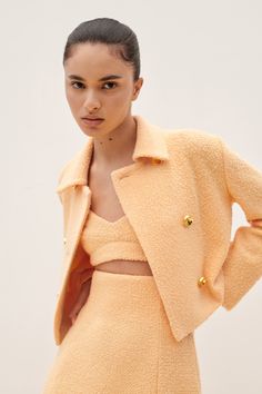 2022 Fashion Show, Blazer Set, 2022 Fashion, Mellow Yellow, Tweed Jacket, St John, Runway Fashion, Fashion News, Spring Fashion