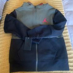 Never Worn- Super Soft, Front Zipper, Hooded, From Pockets- Black, Army Green Black Tops For Winter Outdoor Activities, Black Winter Tops For Outdoor Activities, Black Fleece Outdoor Tops, Black Fleece Tops For Outdoor, Black Tops For Outdoor Fall Activities, Sporty Sweatshirt For Outdoor Activities, Jordan Boys, Jordan Shirts, Black Army